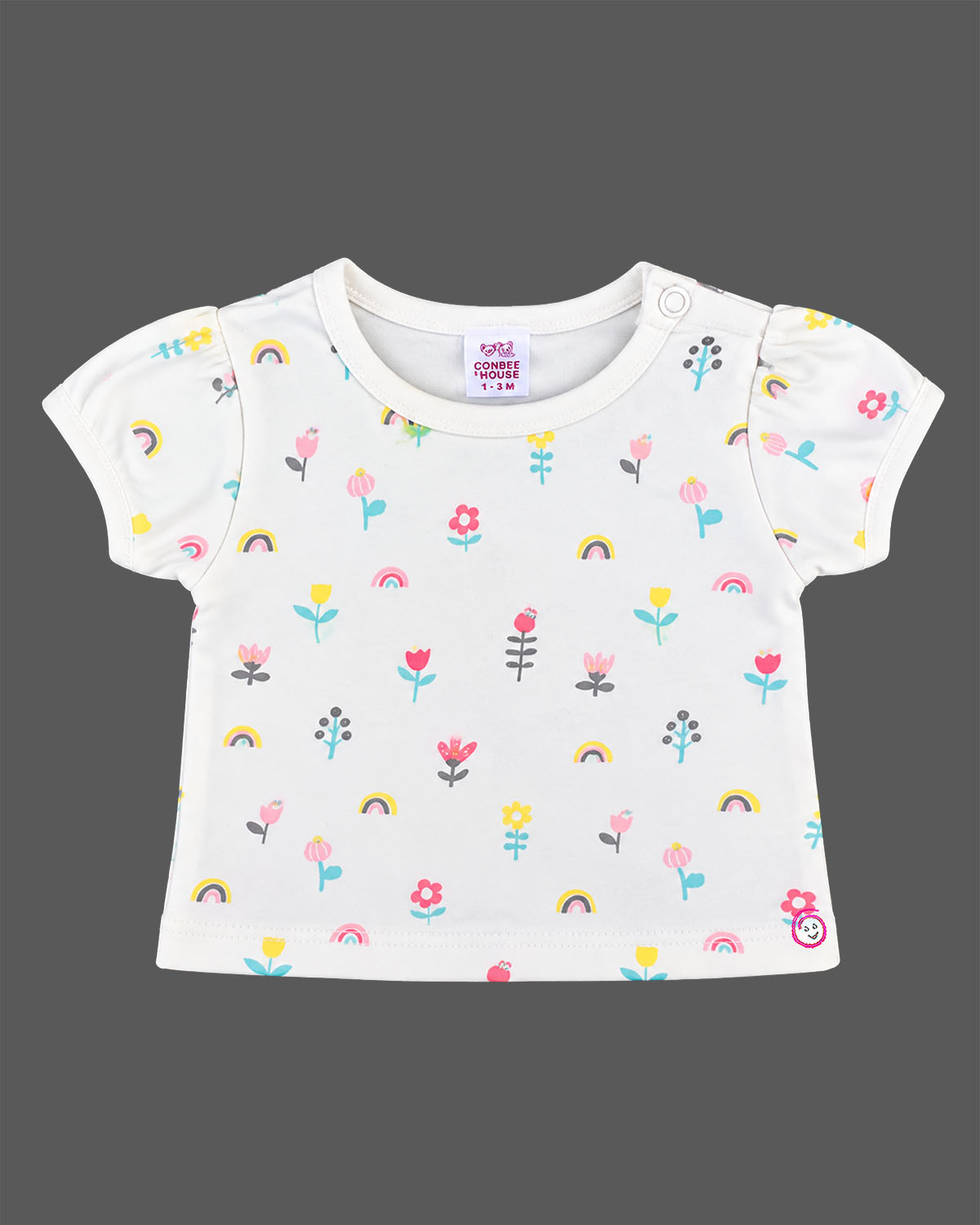 baby clothes embroidered ribbed cotton Puff sleeve pinafore frock for infants