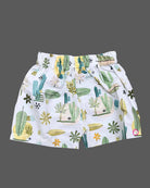 Stylish junior menswear botanical print short sleeve shirt and comfortable shorts set