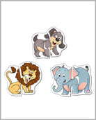 Frank Animals Puzzles - A Set of 6 Two-Piece Shaped Jigsaw Puzzle