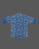 Front view of little gentleman wearing  printed full sleeve casual shirt
