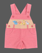 Baby boy short dungaree romper and t-shirt clothes for infants set with animal print
