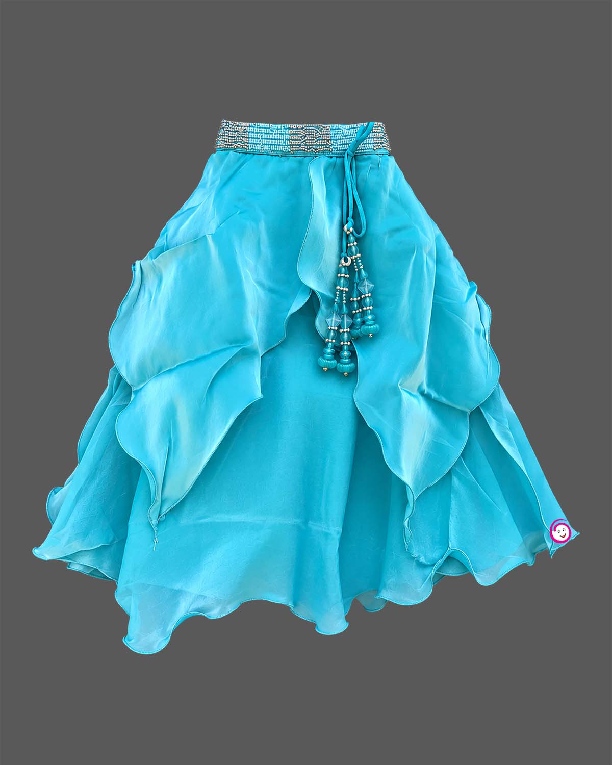 girls organza tiered lehenga choli for traditional weddings and festive celebrations