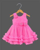 infant net party wear frock sleeveless birthday party dress