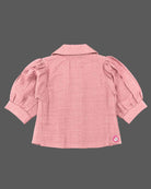 Toddler girl lace pocket with elbow sleeve for casual party wear