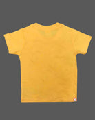 Playful kid safari printed cotton t shirt with short sleeves and crew neck