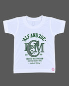 Toddler cotton button-down shirt and graphic printed inner t-shirt two-piece casual set