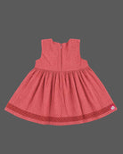 infants frock textured cotton dress for infant casual play wear