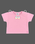 baby clothes printed t shirt with bow tie and suspender shorts set for infant party wear