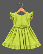 Little princess embroidered silk cotton frock with peacock motif for festive wear