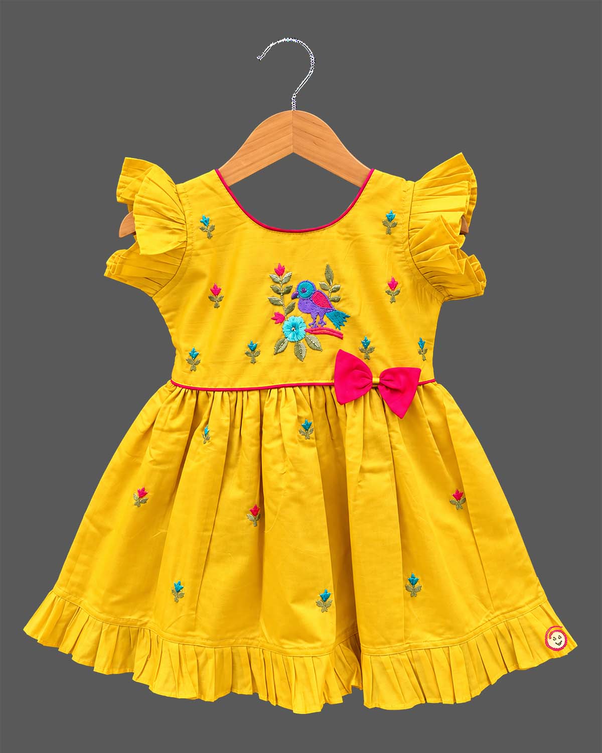 infants frock baby girl silk cotton frock embroidered party wear dress