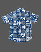 Boys overall printed shirt - Ariel Blue