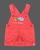 Adorable little gentleman safari animal print tshirt paired with embroidered friends short dungarees