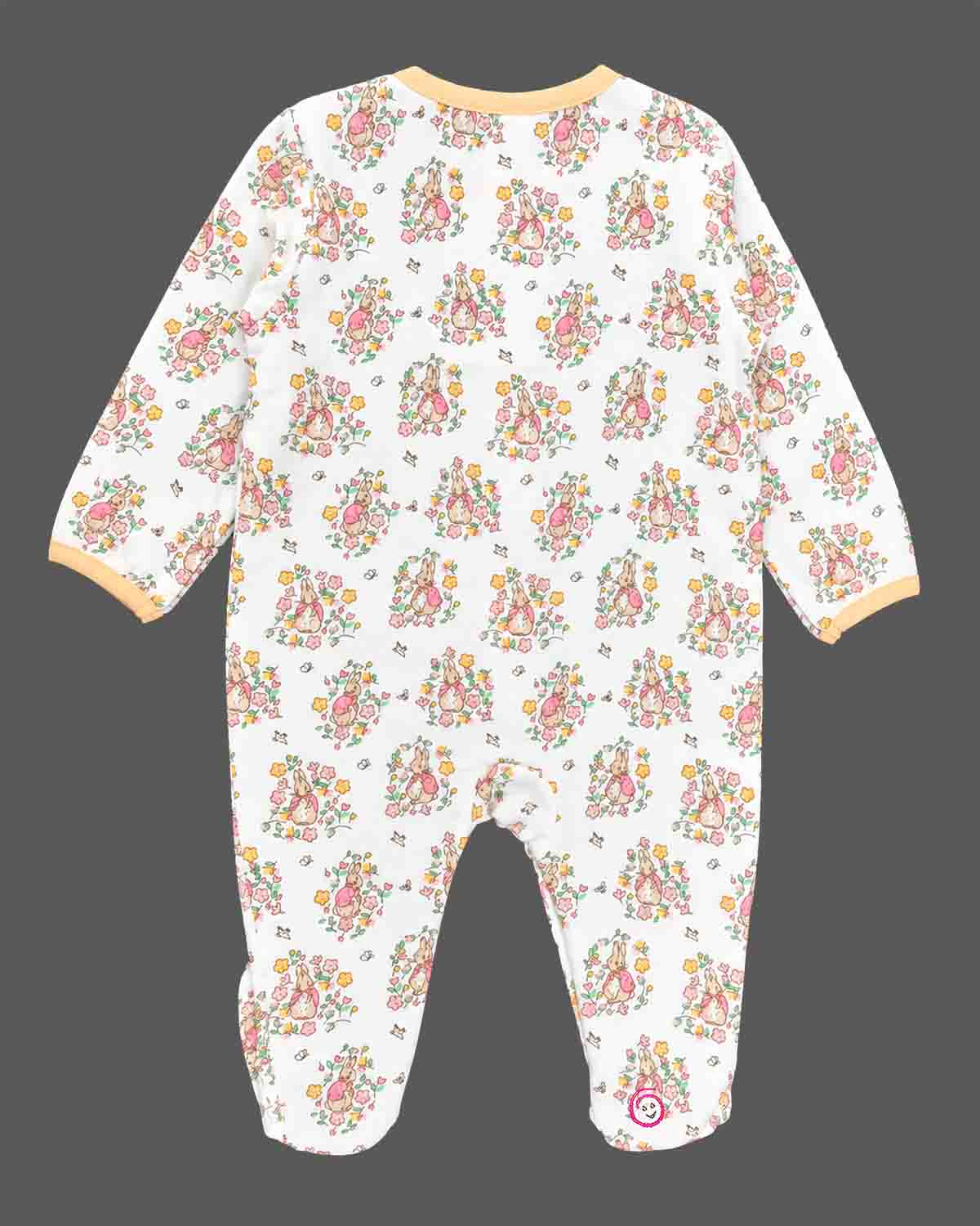 baby clothes floral bunny print footed cotton romper full sleeve jumpsuit for infants