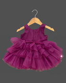 Girls floral design with party frock - Indigo