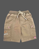 Toddler boy short sleeve mandarin collar shirt and drawstring cargo shorts set