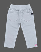 Toddler drawstring twill pant featuring an elastic waistband for kids styling.