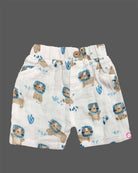 Two piece printed muslin shirt and shorts set for toddler boys daily apparel