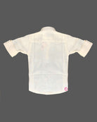 Boys overall printed kurta shirt - Cream