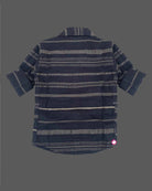 Boys line printed casual shirt - Black