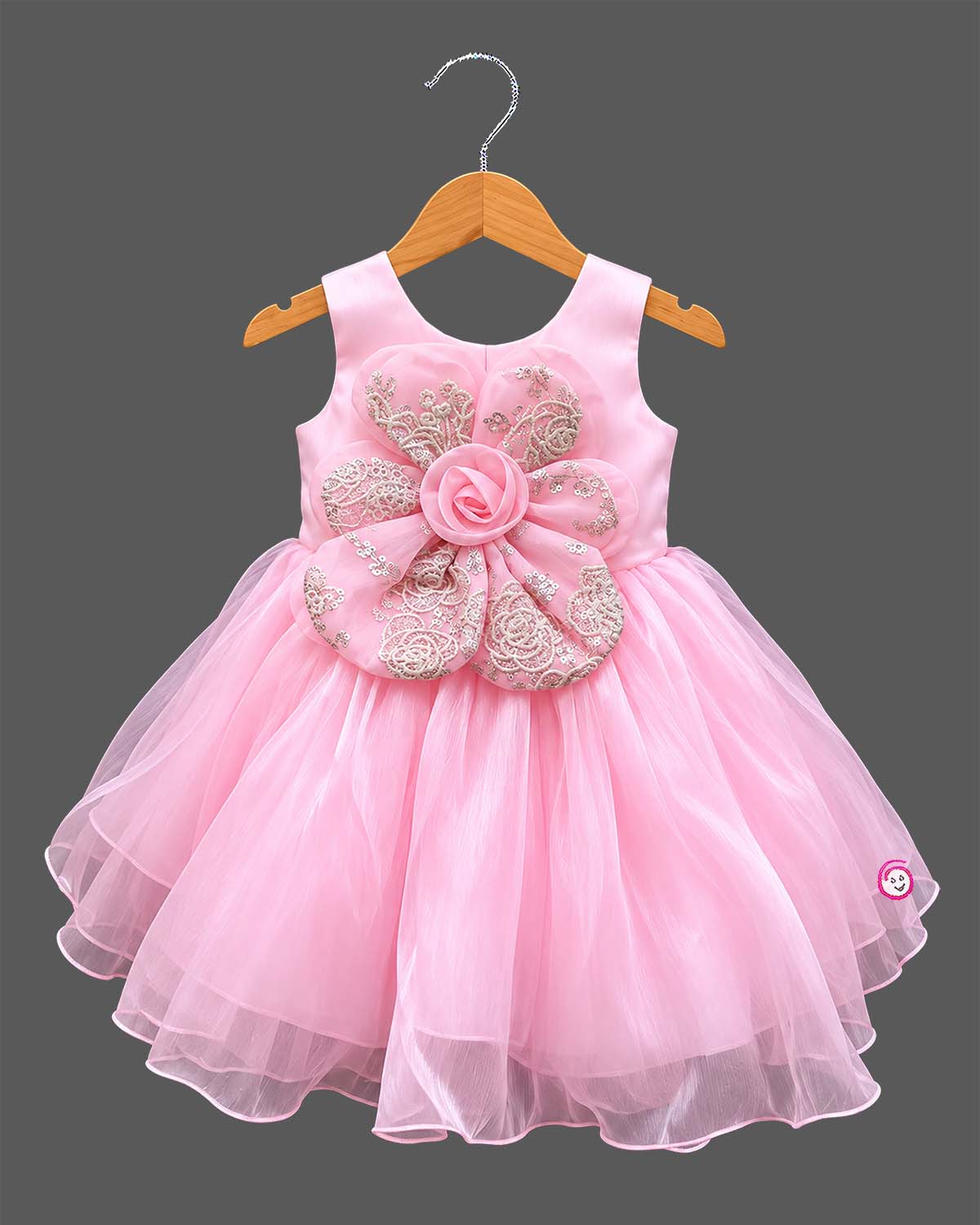 girlish party wear dress infants frock organza party frock children party wear dress