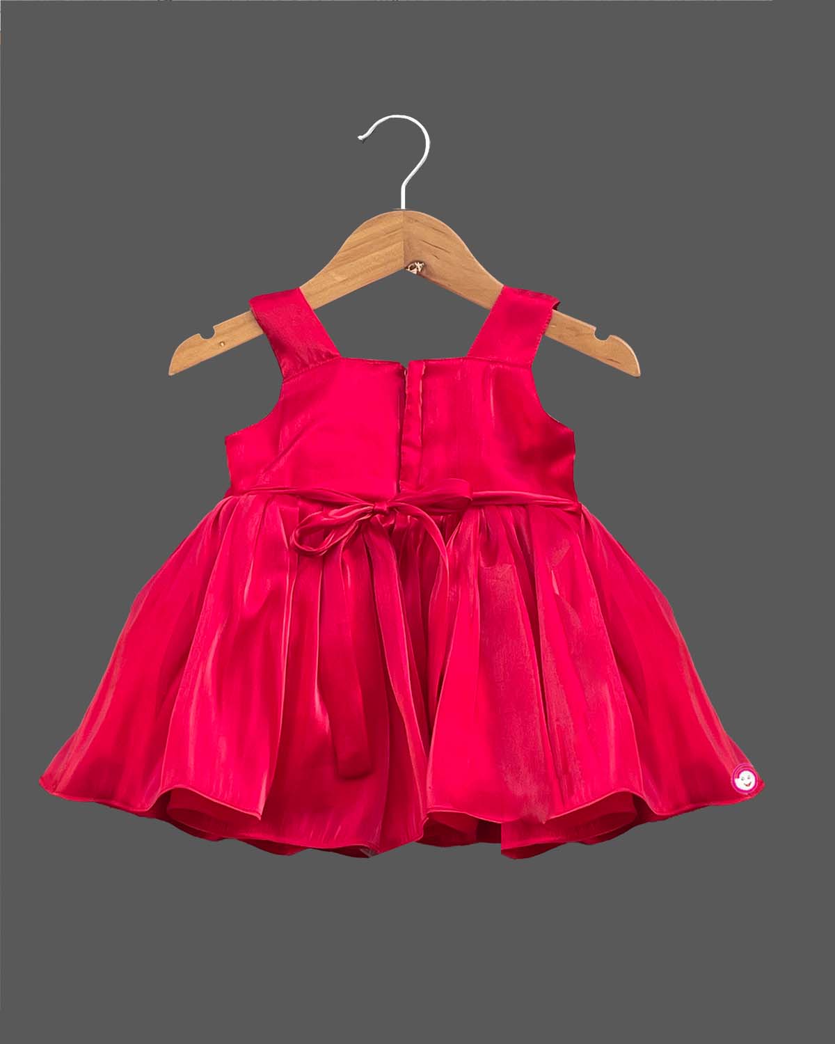 Girls elegant design party frock - Red