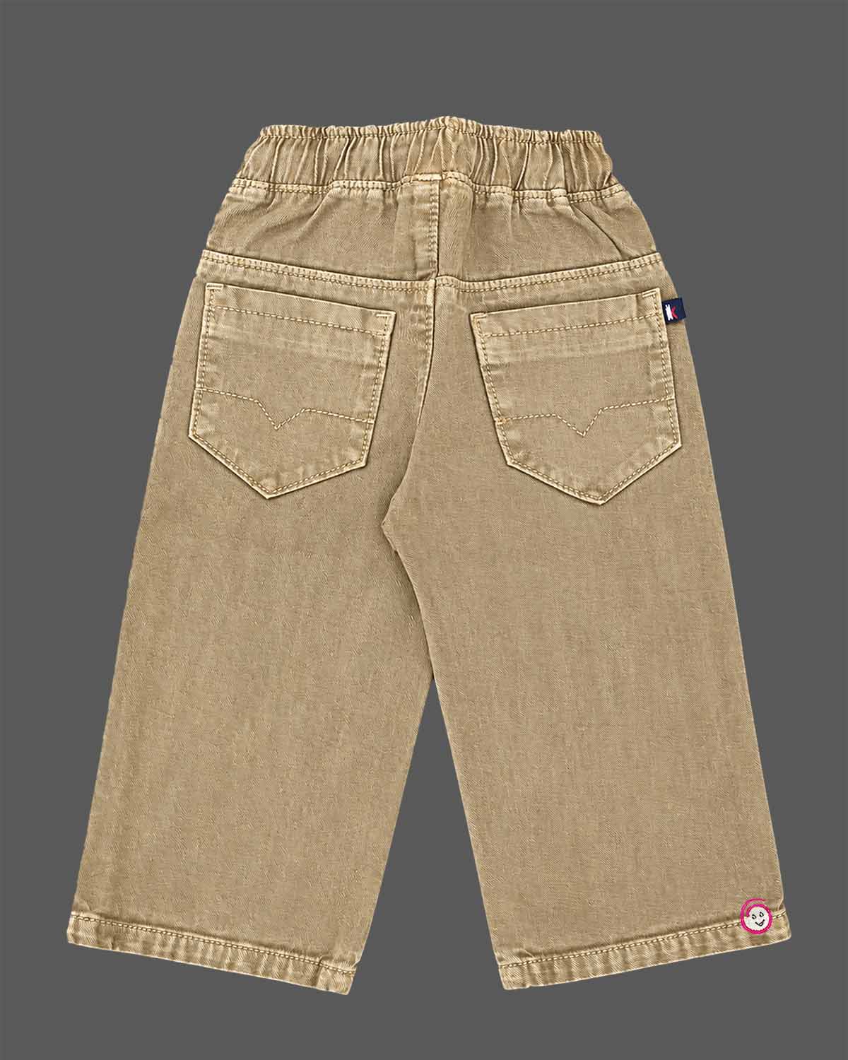 Comfortable boys elastic waist cotton trousers for kids casual wear