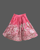 Baby girls sequin embroidered scalloped choli top with matching flared lehenga skirt and dupatta set