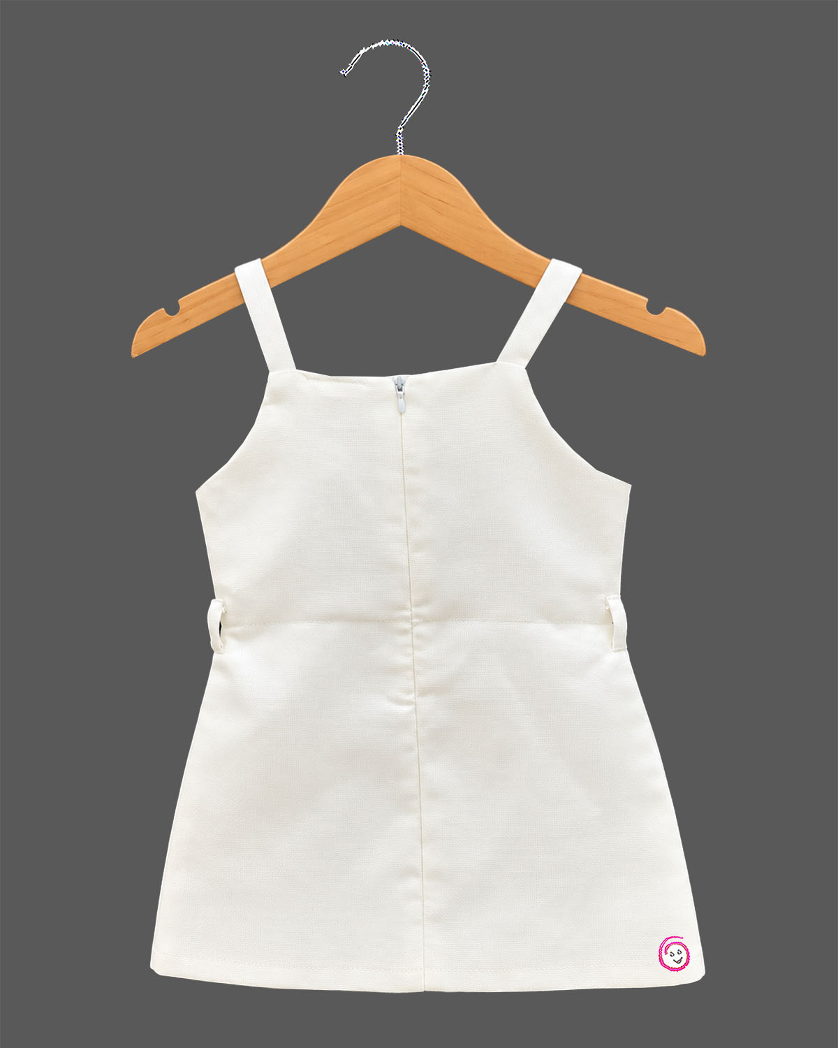 Infant cotton frock with layered circular panel detail for casual playdates