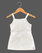 Infant cotton frock with layered circular panel detail for casual playdates