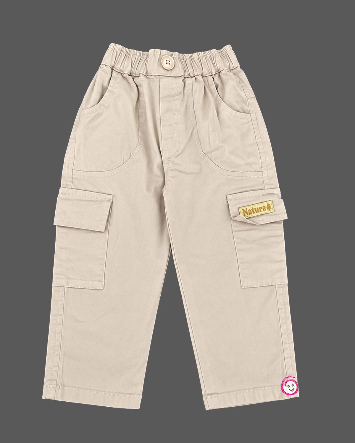 Toddler boy co-ord set featuring button-down corduroy shirt and utility cargo pants