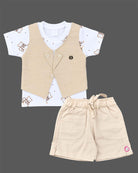 Toddler boy cotton Printed Top with and shorts set for casual summer wear