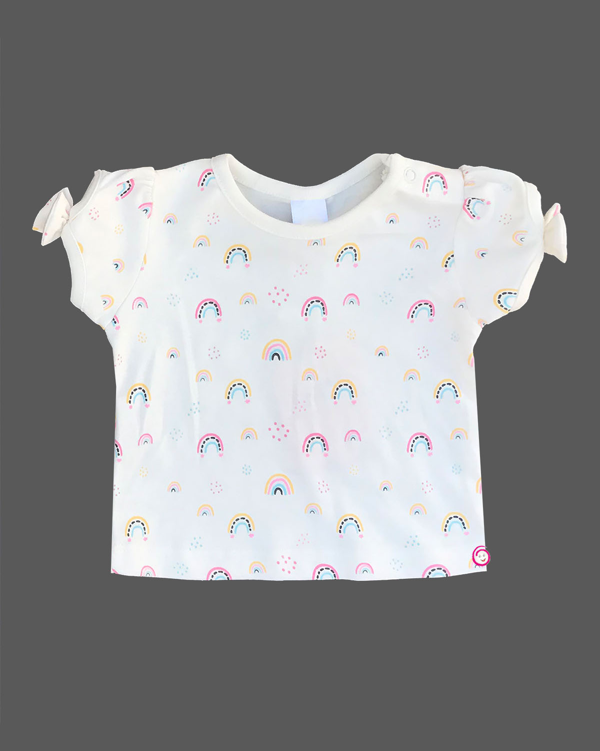 Girls puff sleeve tee with giraffe printed pinafore - Pastel Yellow
