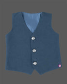 Dapper boy embellished suit set with blazer waistcoat shirt bow and pant for formal events
