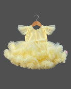 Girls floral tail with ruffled frock - Cream