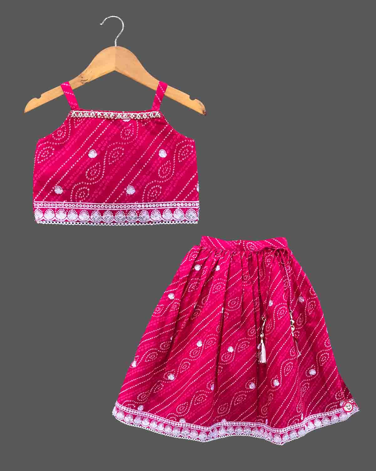 crop top and lehenga