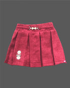 Girls sleeveless western top & skirt - Maroon
