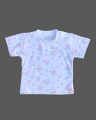 Girls floral printed half romper set - Pista Green