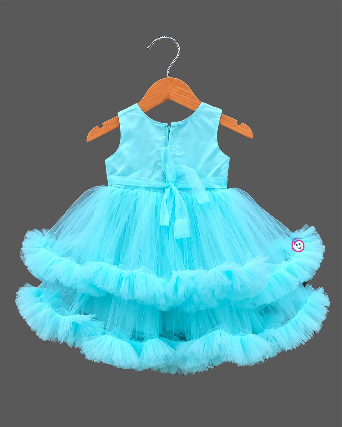girlish gown infants frock party wear dress for children trail frock