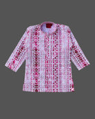 Boys kurta with pant full sleeve - Dark Pink