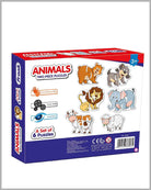 Frank Animals Puzzles - A Set of 6 Two-Piece Shaped Jigsaw Puzzle