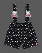 Infant dungaree set with bow tie t-shirt and suspender shorts for baby boys party wear