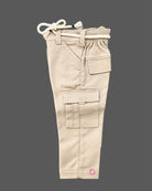 Toddler boy waffle textured shirt and cargo pant set with utility pockets for casual wear