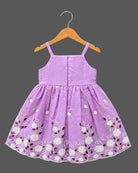 Silk frocks for baby girl with floral embroidery and tiered jacket