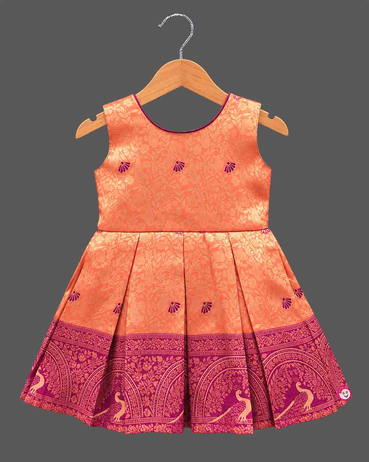 pattu pavadai frock infant ethnic wear silk cotton frock with jacket for childrens
