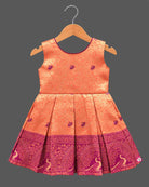 pattu pavadai frock infant ethnic wear silk cotton frock with jacket for childrens