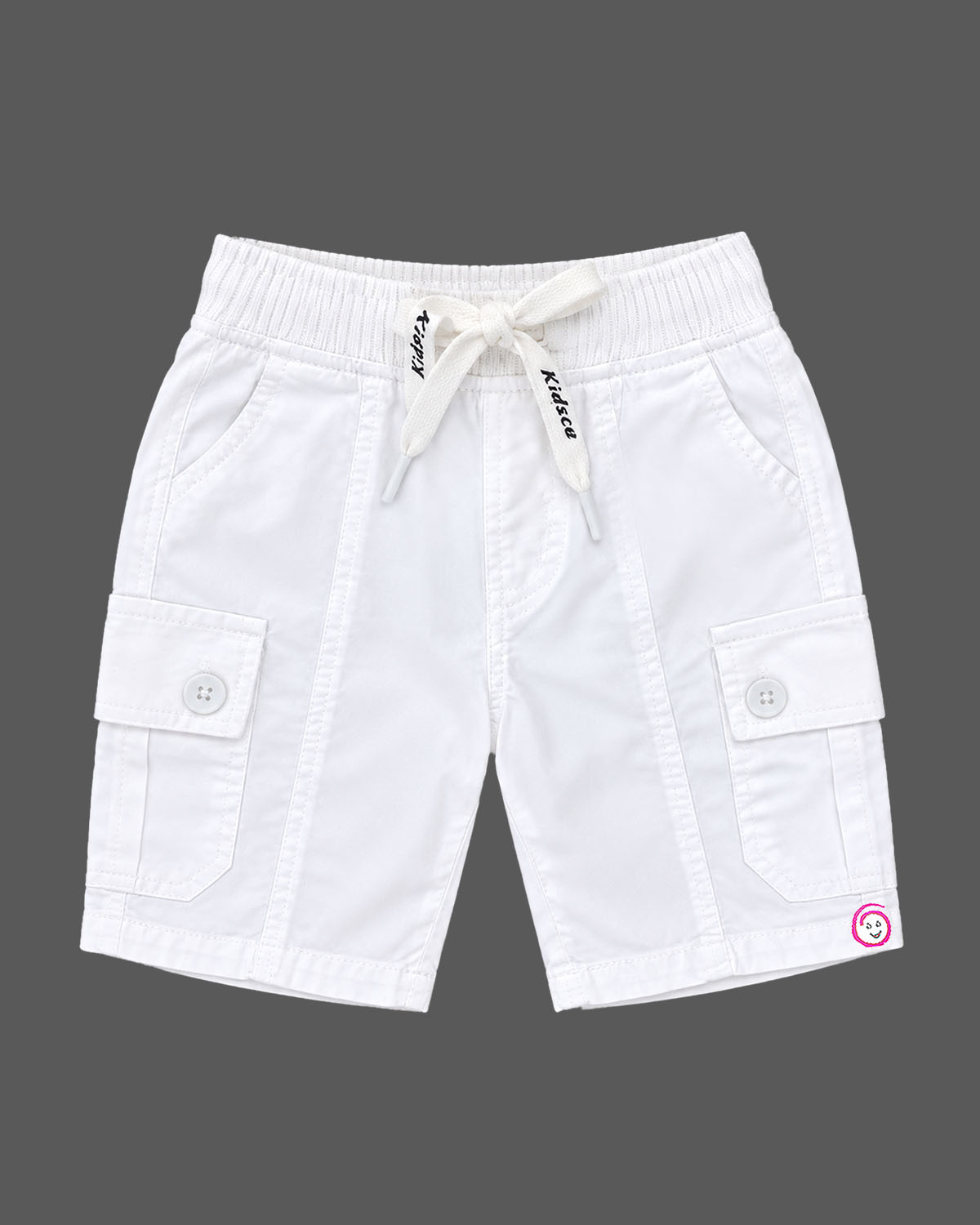 Collar button down shirt and shorts styled as western wear for boys with typographic chest print.