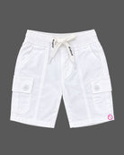 Collar button down shirt and shorts styled as western wear for boys with typographic chest print.