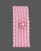 Toddler pink net frock with flower accent for girls party wear