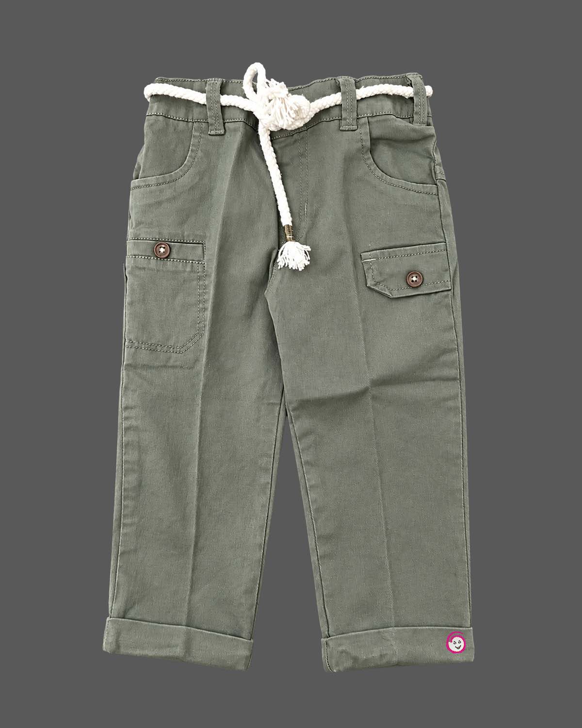 Toddler boy indo western dress for boys featuring striped shirt and cargo pants