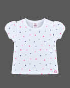 Baby girl clothes printed pinafore dress with heart top set and bunny motif